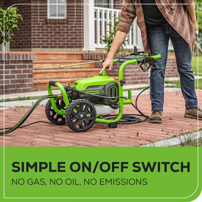 Greenworks 3000 PSI 2.0 Max GPM TruBrushless Electric Pressure Washer (Motor: 120V) - Image 3