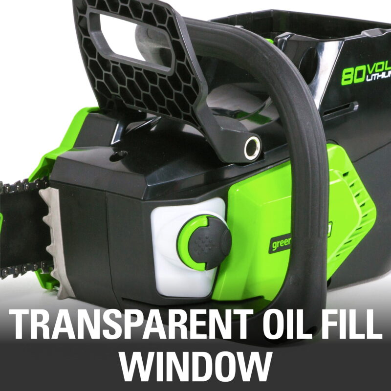 Greenworks 80V 16" Brushless Chainsaw with 2.0 Ah Battery & Charger 2004502 - Image 5