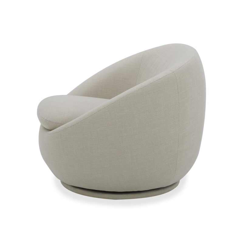 Better Homes & Gardens Mira Swivel Accent Chair, Cream Linen - Image 4