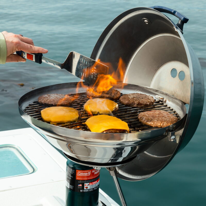 Magma A10-215 Marine Kettle Gas Grill | Party Size | Stainless Steel Portable Boat BBQ | Propane Grill for Marine, Pontoon & RV Use - Image 5