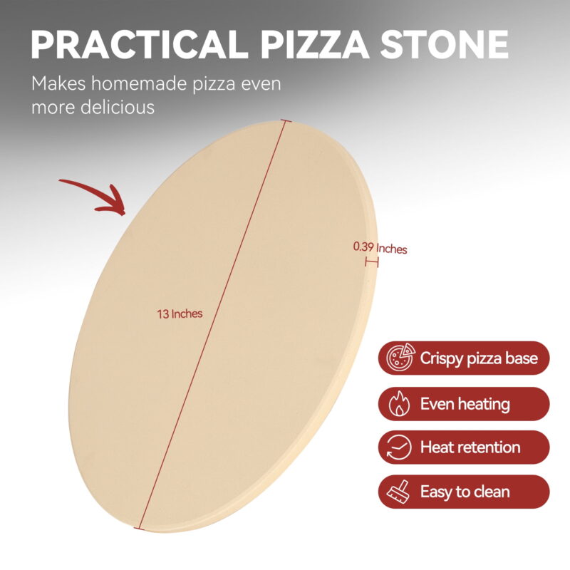 Royal Gourmet GP1301 Portable Gas Pizza Oven with 13-inch Pizza Stone,with Collapsible Legs for Backyard, Outdoor, Handmade Pizza, Black - Image 5