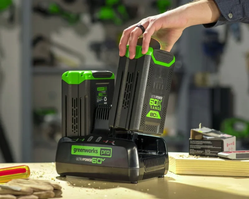 Greenworks 60V 10 Amp UltraPower Dual-Port Battery Charger - Image 4
