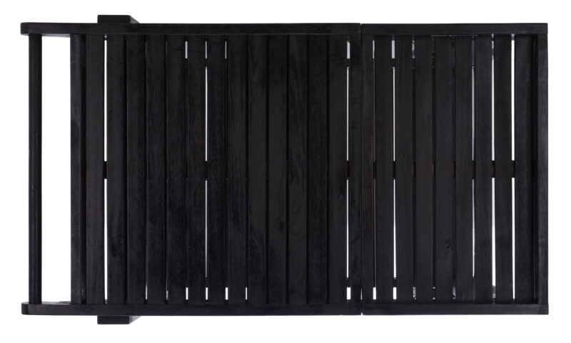 SAFAVIEH Orland Outdoor Patio Adjustable Tea Trolley, Black - Image 7
