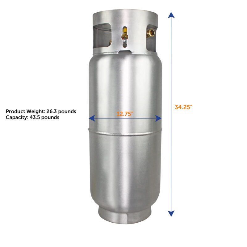 Flame King 43.5LB Aluminum Forklift Propane Tank with Gauge, Corrosion-Resistant, Rust-Free, Lightweight - Image 5