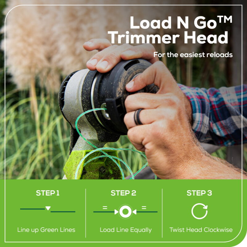 Greenworks 60V 13" String Trimmer, 140 MPH 540 CFM Leaf Blower Combo + 4Ah Battery & Charger 1303302 - Image 5