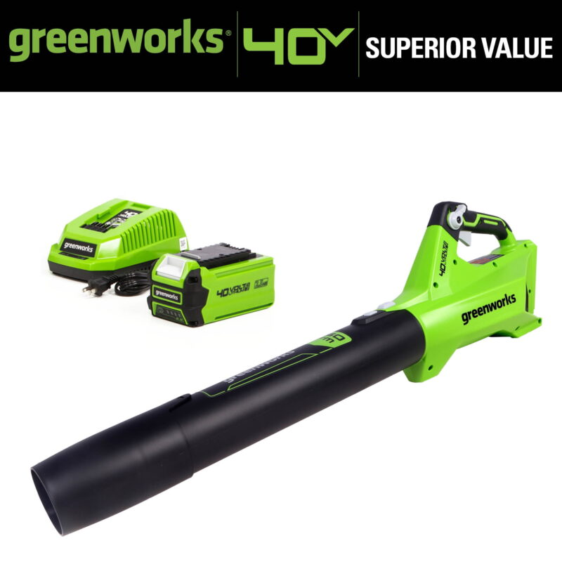 Greenworks 40V 120 Mph at 450 Cfm Axial Blower with 2.5Ah Battery & Charger 2411902 - Image 3