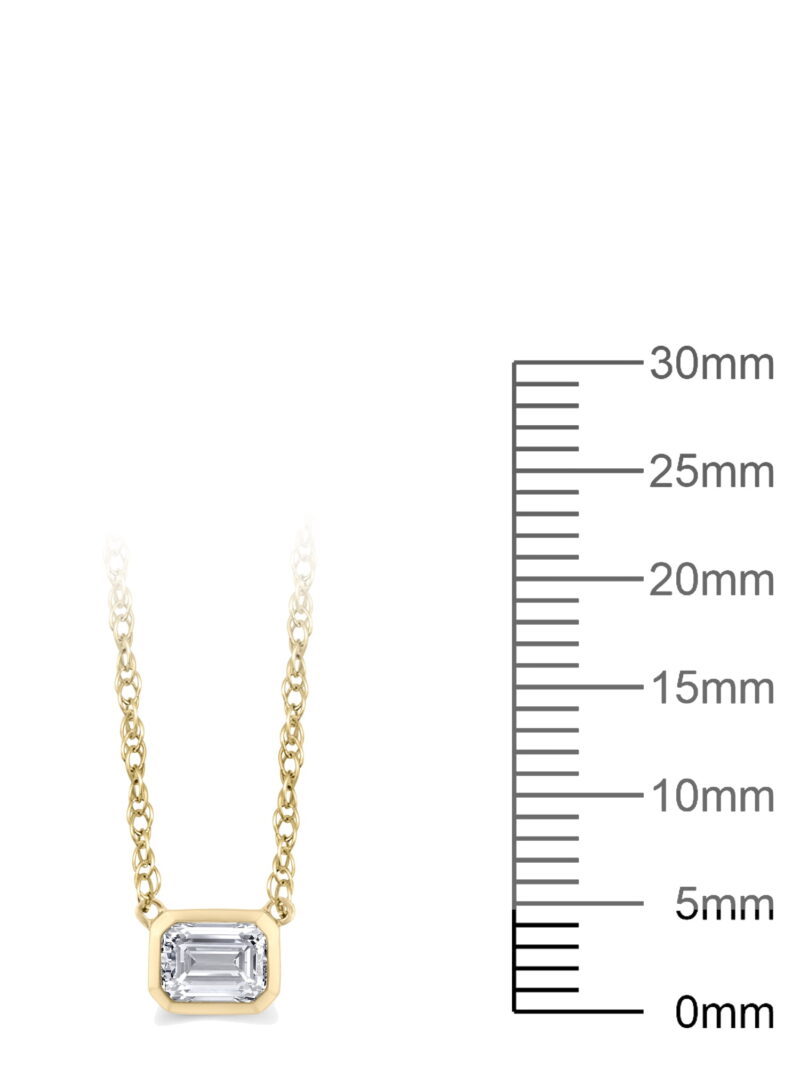 Brilliance Fine Jewelry 1/2 Carat Lab Grown Diamond Women Solitaire Pendant 14KT Gold Plated Silver - Image 4