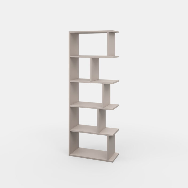 Ada Home Decor Bayside Multiple Tier Open Shelf Modern Bookcase, Light Mocha - Image 5