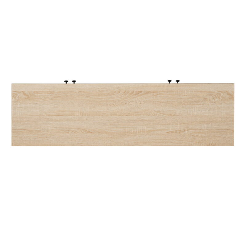Furniture of America Ronan 4-Door TV Stand for TVs up to 56" with Cable Management, Natural - Image 5
