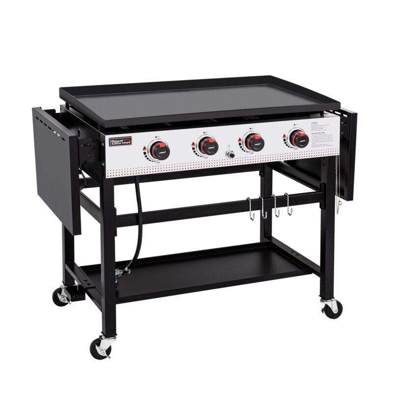Royal Gourmet 36" GB4002 4-Burner Flat Top Gas Grill, 36-inch Griddle for Outdoor Events, Camping, and BBQ, Black - Image 7