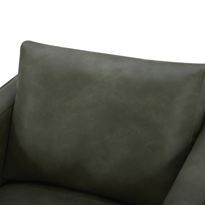 Better Homes & Gardens Steele Swivel Accent Chair, Olive Faux Leather - Image 3