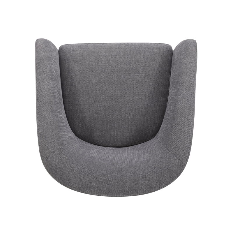 Better Homes & Gardens Bradford Wooden Base Modern Swivel Accent Chair, Gray - Image 2