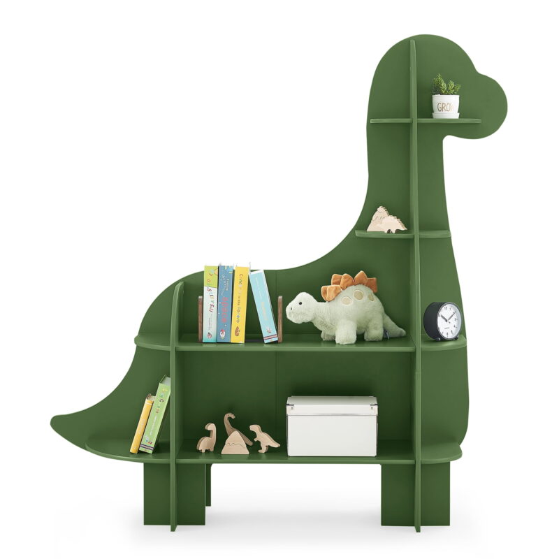 Delta Children Dinosaur Bookcase - Greenguard Gold Certified, Fern Green - Image 3