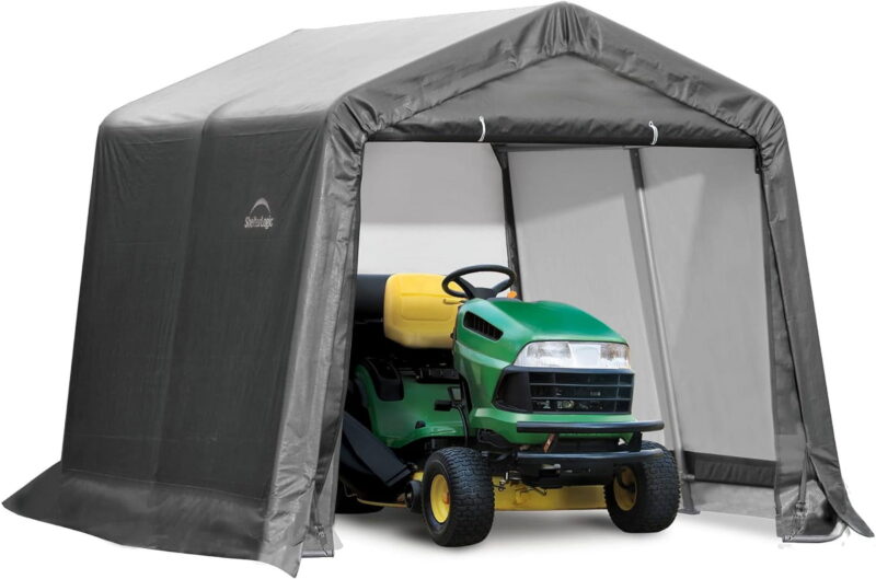 ShelterLogic 10 Ft. x 10 Ft. Shed-in-a-Box, Peak Gray 70333 - Image 4