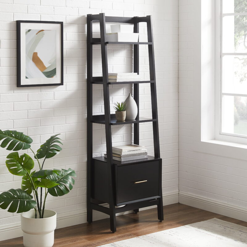 Crosley Furniture Landon Small Etagere Bookcase - Image 2