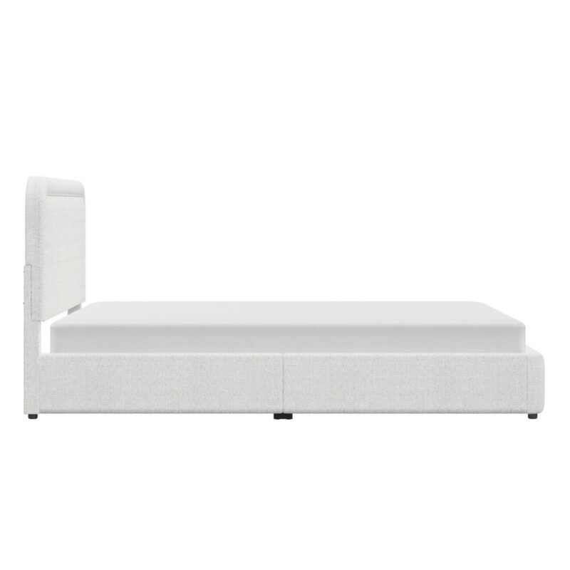 Better Homes & Gardens Juliet King Boucle Platform Bed, Ivory - Image 2