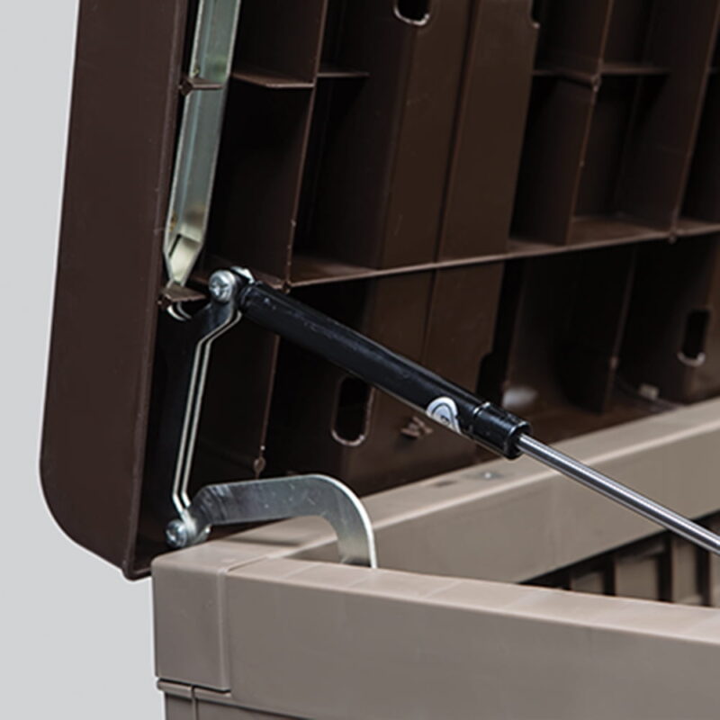 Starplast 153 Gallon Plastic Deck Box, Mocha Brown - Image 6
