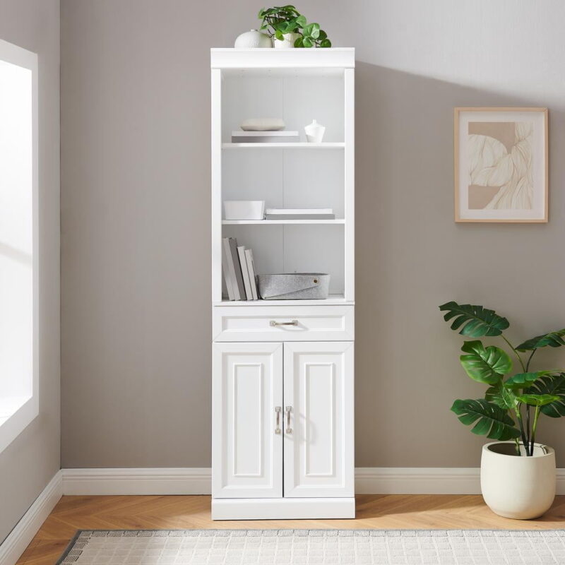 Crosley Furniture Stanton Storage Bookcase, Bookshelf Cabinet with Shelves, Kitchen and Living Room - Image 3