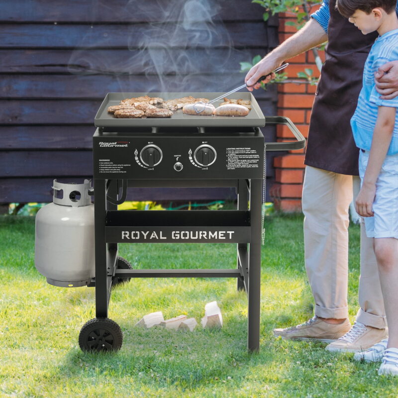 Royal Gourmet GB2000N 23-Inch Flat Top Gas Griddle, 2-Burner Outdoor Griddle - Image 6