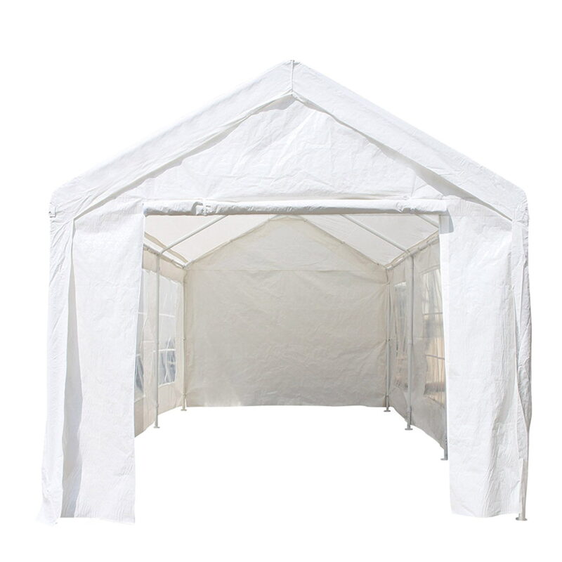 ALEKO Outdoor Canopy Tent with Sidewalls and Windows - 10 X 20 FT - White - Image 2