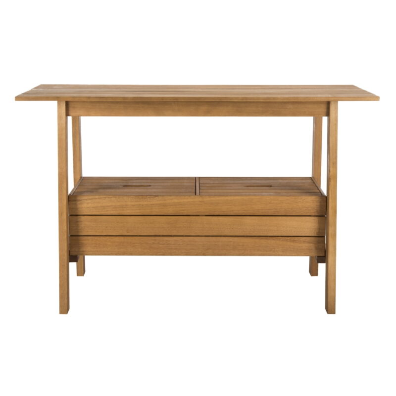 Safavieh Bertie Outdoor Modern Tea Trolley with Storage - Image 3