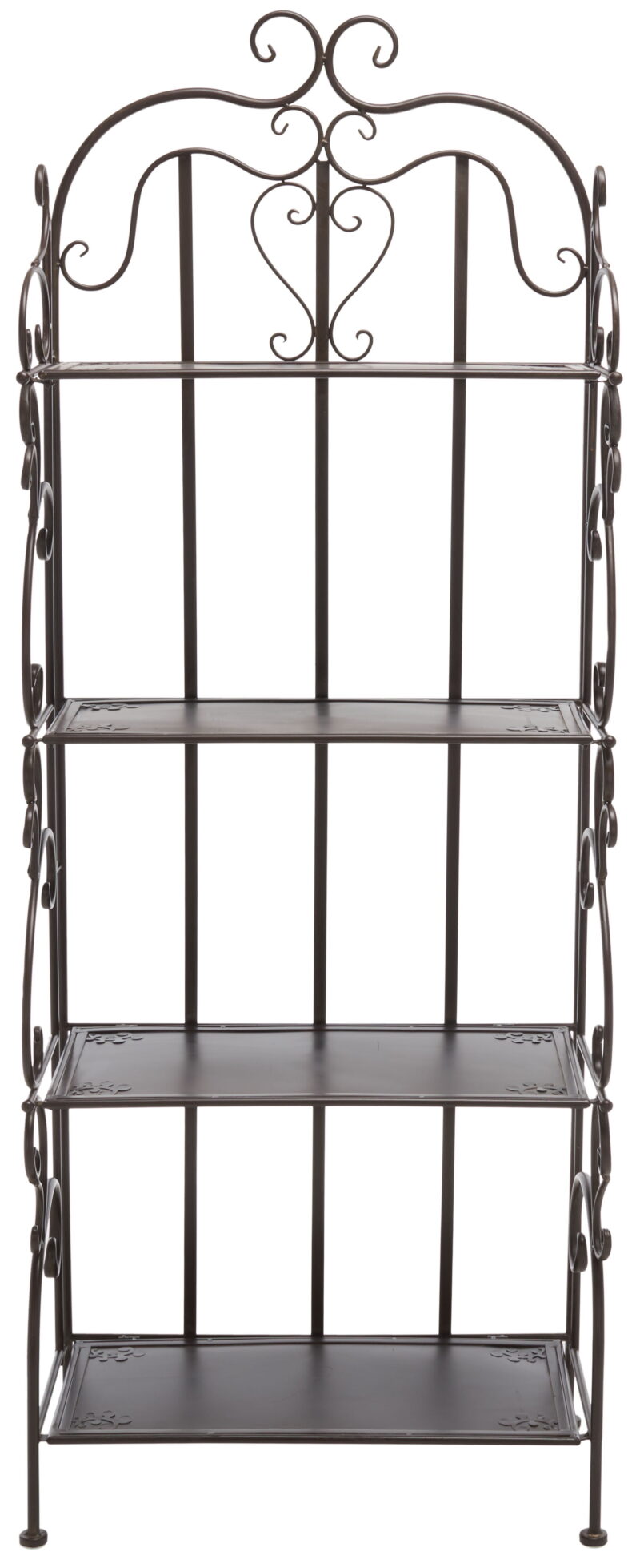 SAFAVIEH Tyrique Outdoor Patio 4 Tier Shelf Unit, Rustic Brown - Image 2