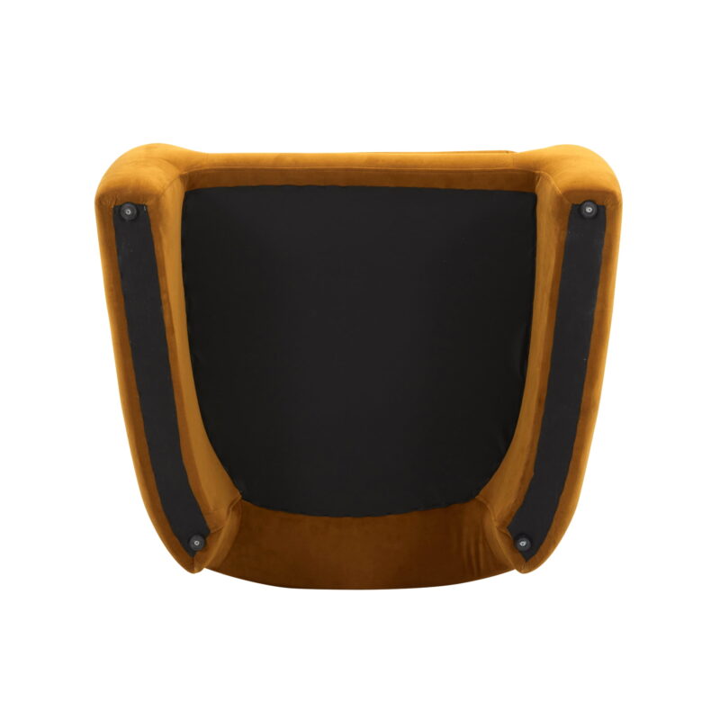 Better Homes & Gardens Emerson Curvy Accent Chair, Ochre Velvet - Image 7