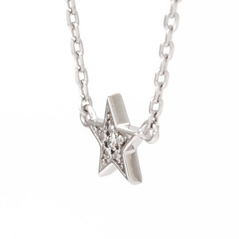 Nina Valenti Silver Diamond 7mm Star Necklace 16+2" - Image 3