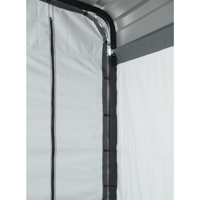 Arrow Carports Enclosure Kit for Galvanized Steel Carport, Fabric Carport Wall Panels, 12' x 20' x 7' - Image 2