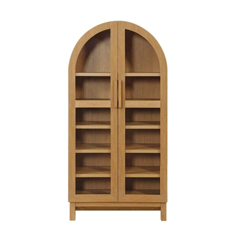 Better Homes & Gardens Juliet Arch Accent Cabinet, Light Honey Finish - Image 3