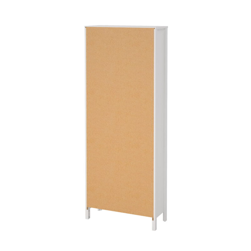 Tvilum Madrid Adjustable 6 Shelf Bookcase, Open Storage Home Office Bookshelf for Adults, White - Image 4