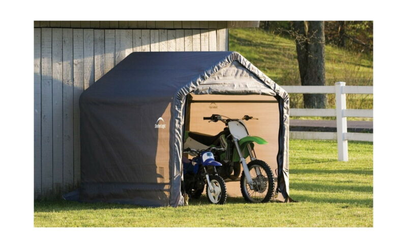Shelterlogic Shed-In-A-Box Steel Metal Peak Roof Storage 6 X 6 X 6' Shed Grey - Image 2