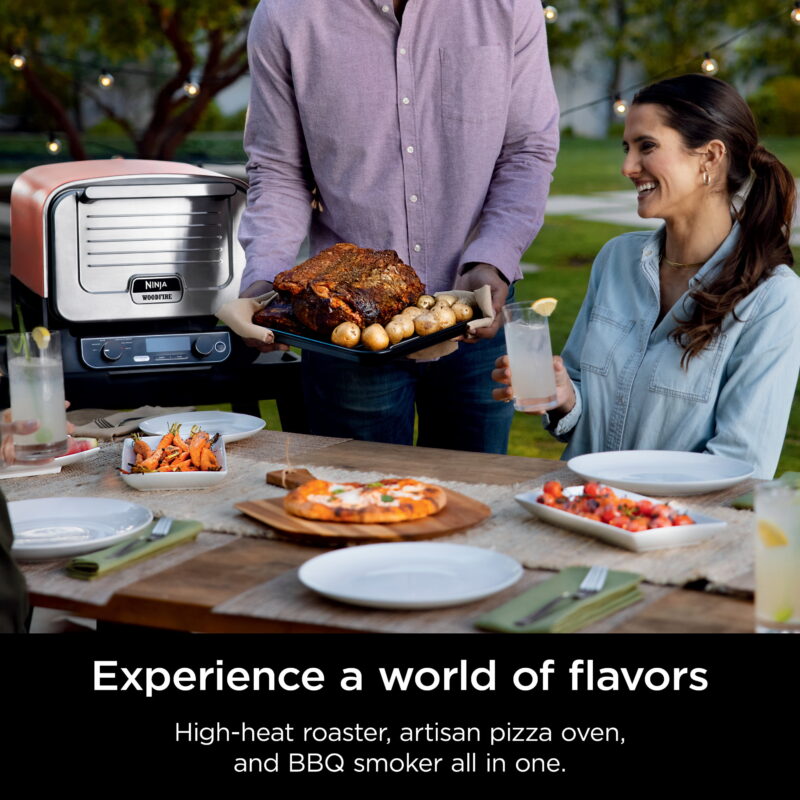 Ninja Woodfire™ Pizza Oven, 5-in-1 outdoor oven, 5 Pizza Settings, Ninja Woodfire™ Technology, up to 700°F heat, BBQ smoker, Electric - Image 4