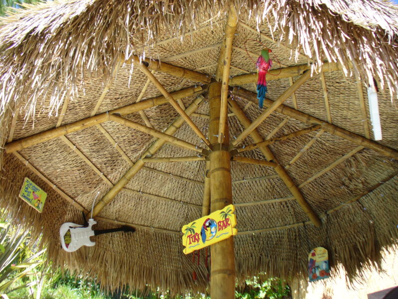 Backyard X-Scapes Mexican Palm Thatch Umbrella Cover, Natural, 9' - Image 2