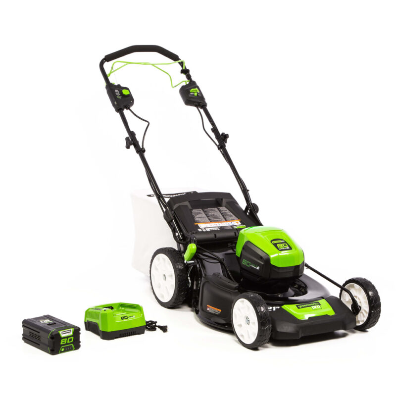 Greenworks 80V 21" Self Propelled Mower, 5Ah Battery and Charger 2502402NV​ - Image 2