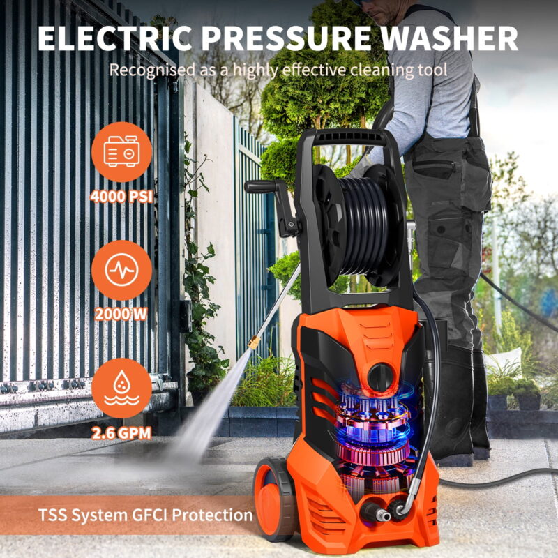 SUGIFT Electric Pressure Washer, 3500PSI Max, 2.0 GPM, 14.5-Amp - Image 4