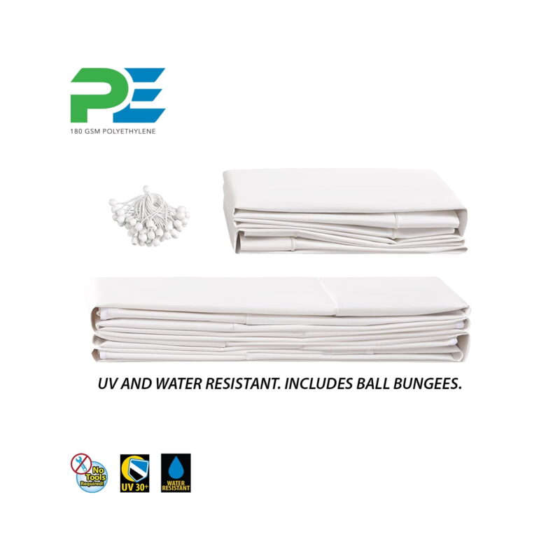 King Canopy 12 ft x 20 ft Carport Canopy Sidewall Kit w/ Flaps and Bug Screen Windows - Image 4