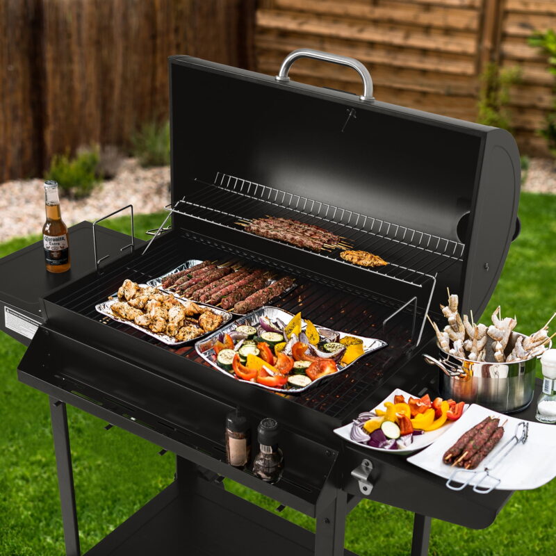 Royal Gourmet CC1830T 30" Barrel Charcoal Grill - Image 2
