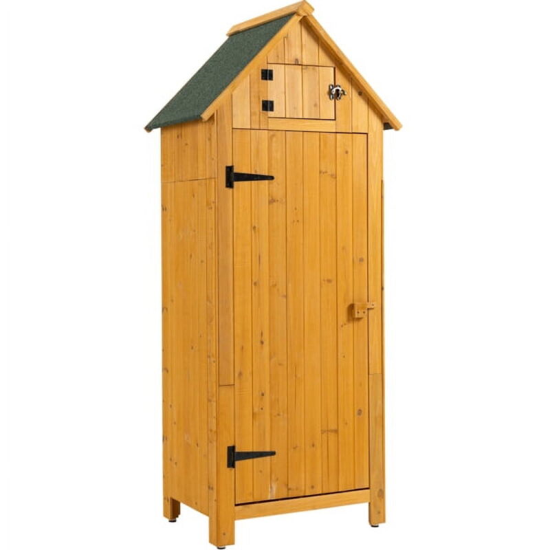 Outdoor Tool Storage Cabinet, Wooden Fir Garden Shed with Single Storage Door - Image 3