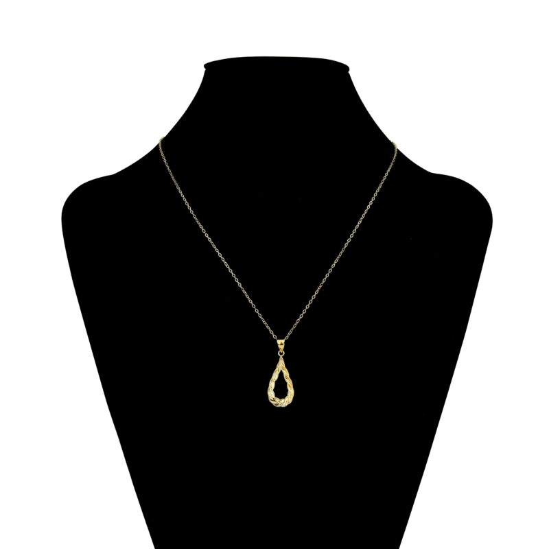 Brilliance Fine Jewelry Adult Female 10KT Yellow Gold Teardrop Pendant with 18" Gold Filled Chain - Image 5
