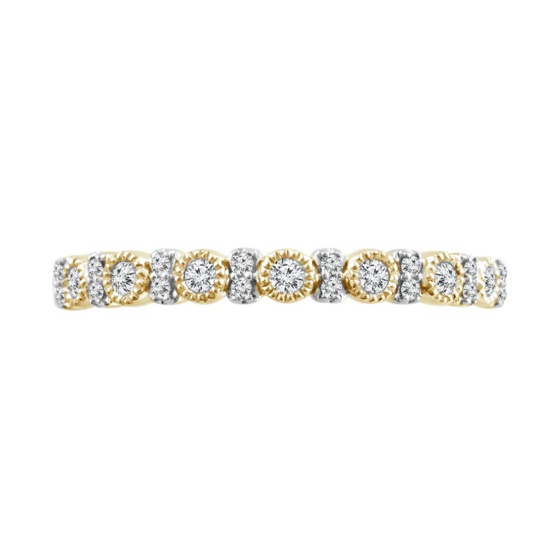 COLOR OF LOVE Spotlight Stackable Diamond Band in 10K Yellow Gold 1/6 ct. tw - Image 3