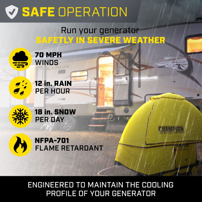 Champion Power Equipment Storm Shield Severe Weather Inverter Generator Cover by GenTent for 2000 to 11,000-Watt Inverters - Image 2