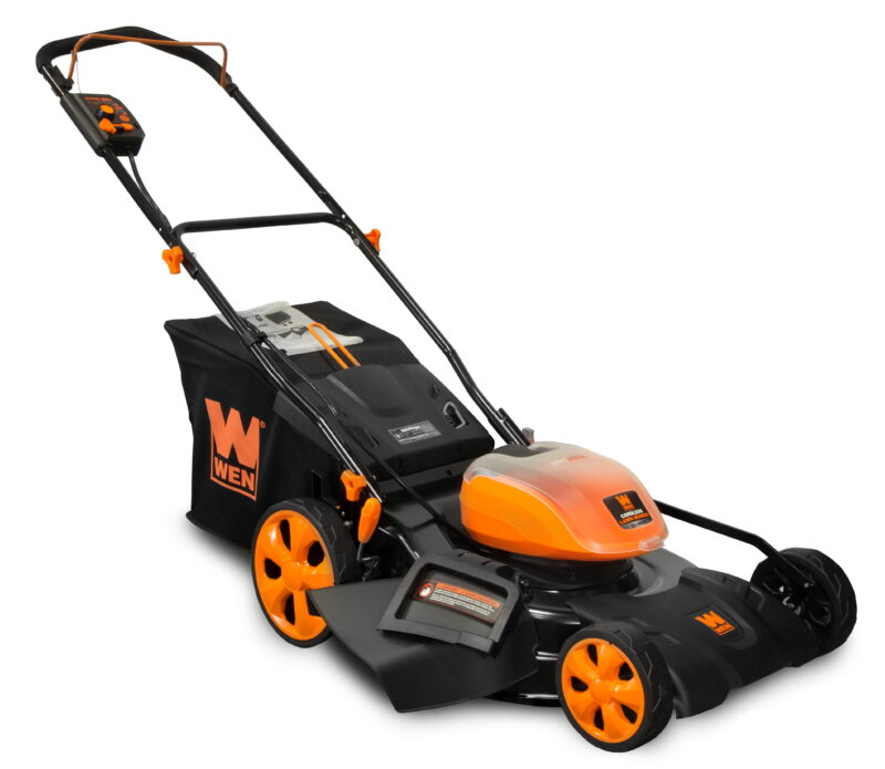WEN 40V Max Lithium Ion 21-Inch Cordless 3-in-1 Lawn Mower with Two Batteries, 16-Gallon Bag and Charger - Image 3