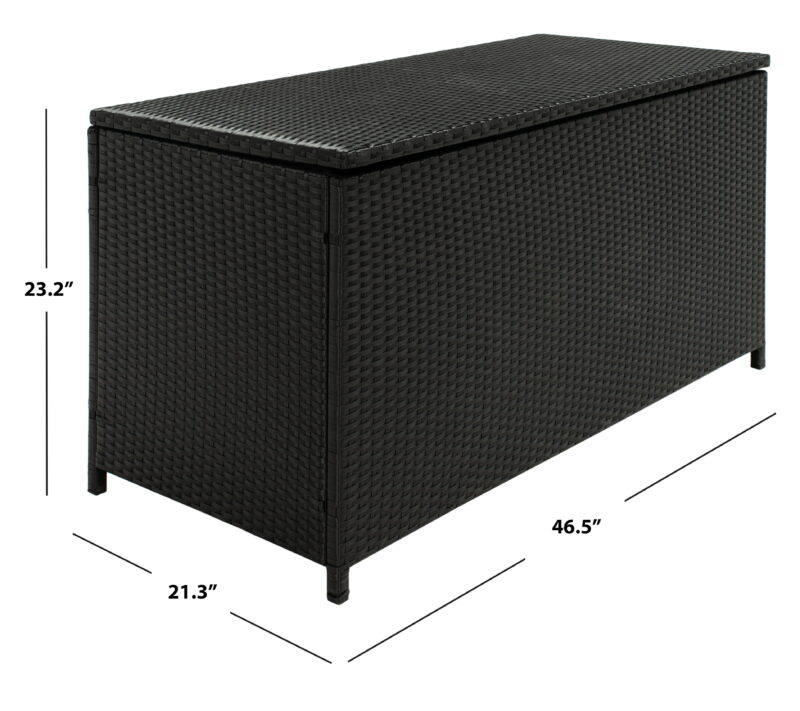 SAFAVIEH Oliveira Outdoor Patio Cushion Box, Black/White - Image 4