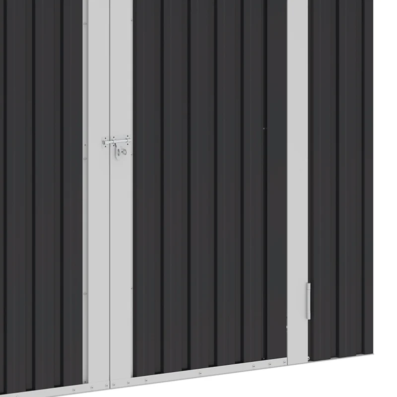 Uforic 6x4ft Outdoor Storage Shed, Lockable and Weatherproof with Vents for Backyard, Dark Gray - Image 6
