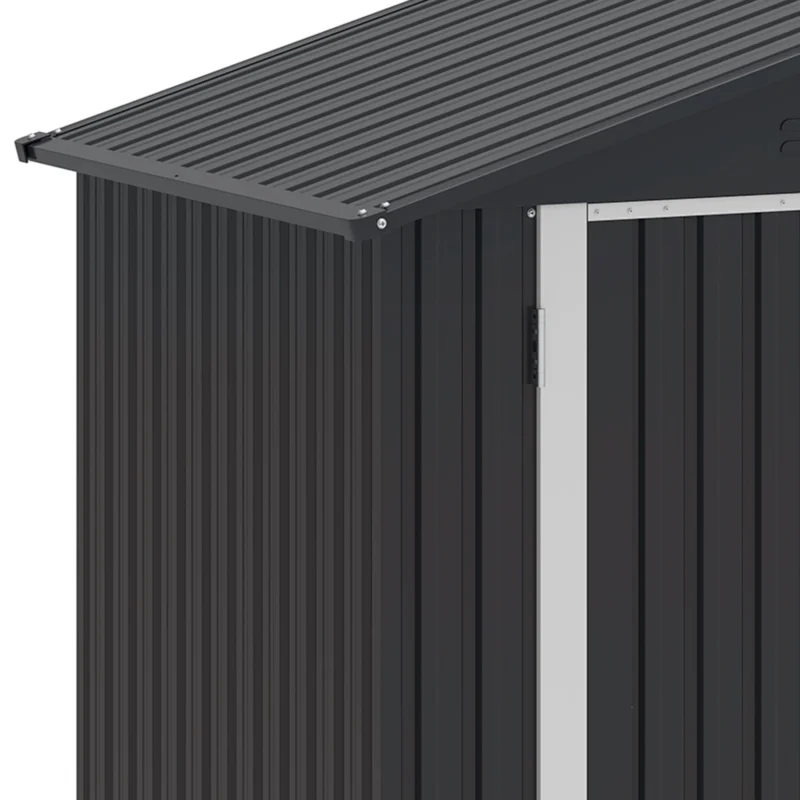 Uforic 6x4ft Outdoor Storage Shed, Lockable and Weatherproof with Vents for Backyard, Dark Gray - Image 2