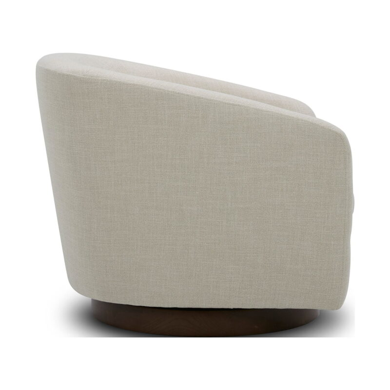 Better Homes & Gardens Bradford Wooden Base Modern Swivel Accent Chair, Linen - Image 5