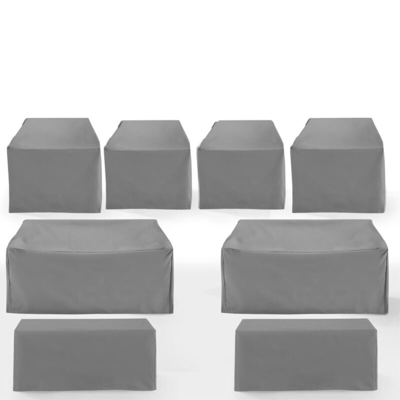 Crosley Furniture Patio Furniture Covers, Waterproof 8-Piece Cover Set for Outdoor Chairs, Loveseats, Tables - Image 2