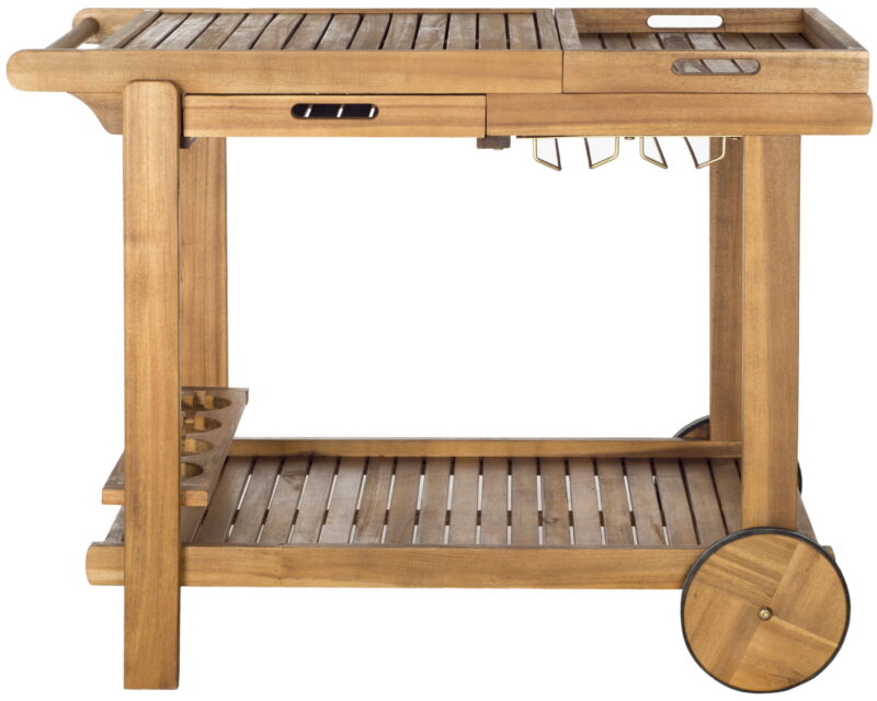 Safavieh Orland Indoor/Outdoor Contemporary Wood Tea Trolley - Image 4