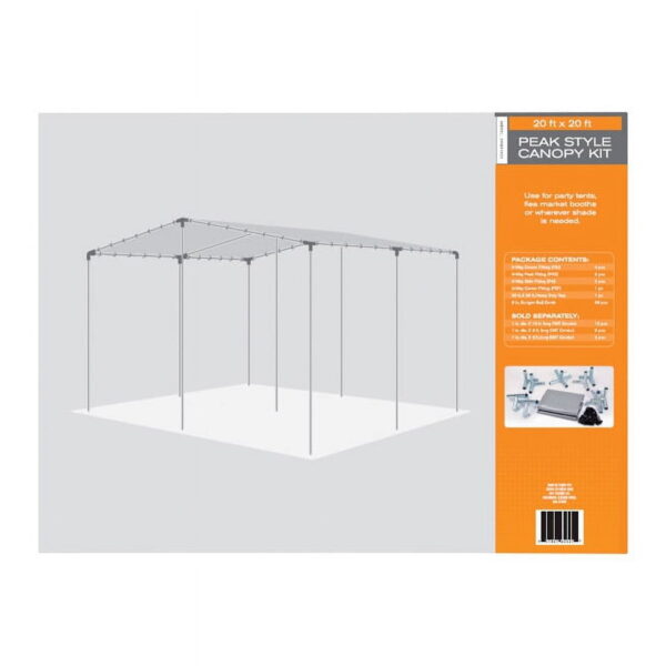 AHC 20 ft. x 20 ft. Heavy Duty Polyethylene Canopy Tarp Silver